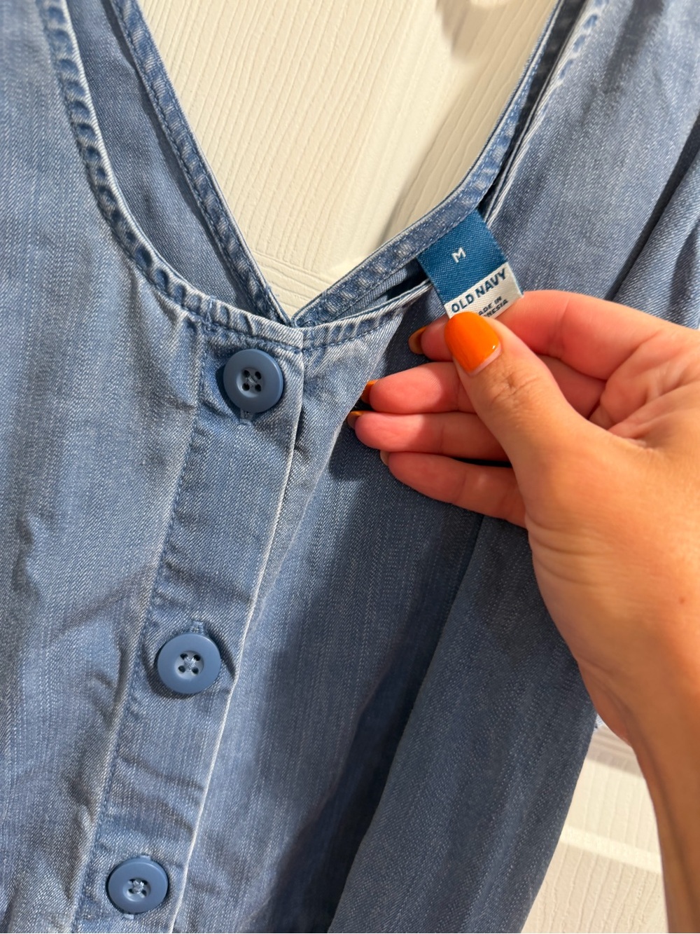 Sleeveless Wide-Leg Blue bohemian Denim Jumpsuit with Tie Waist - Picture 3 of 14